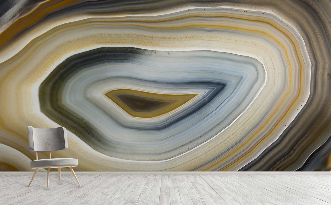 Saturn Stone wall mural on an interior wall | Walls Need Love