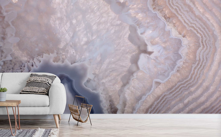 Under the Covers wall mural in a living room | Walls Need Love