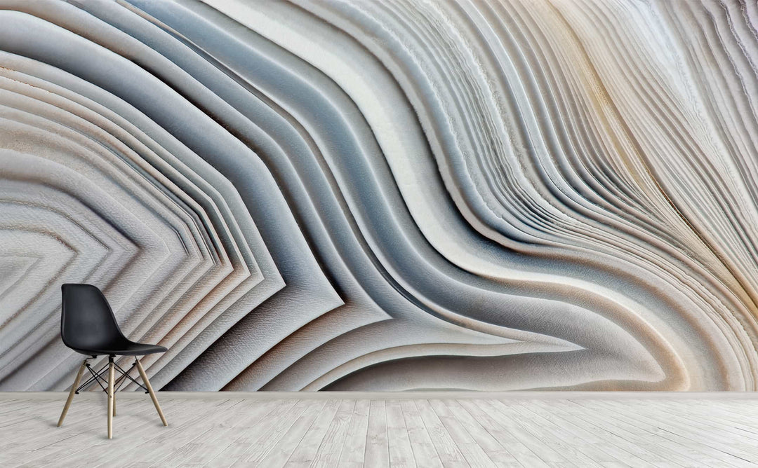 Black and Tan wall mural on an interior wall | Walls Need Love
