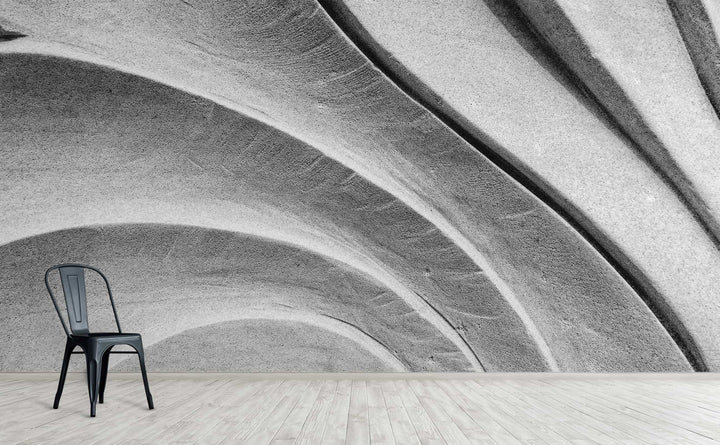 Calm Curves wall mural on an interior wall | Walls Need Love