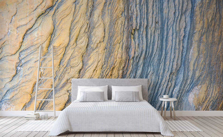Riverbed wall mural in a bedroom | Walls Need Love