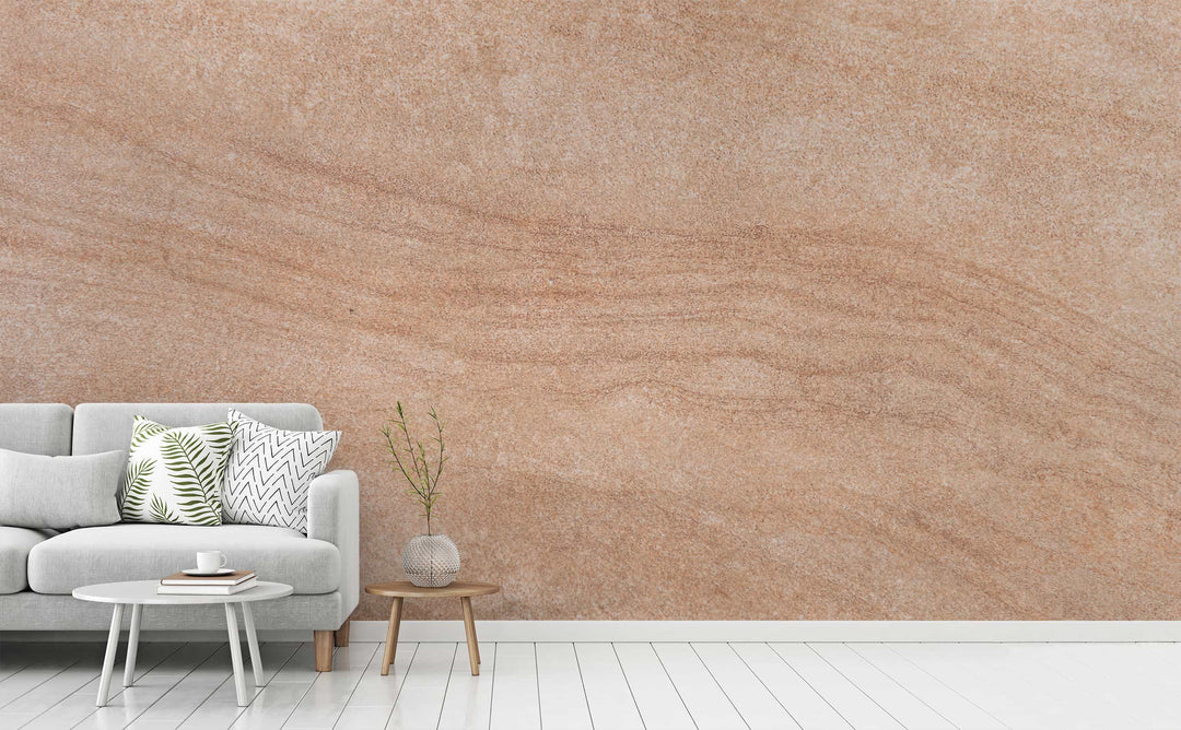 Smooth Flagstone wall mural in a living room | Walls Need Love