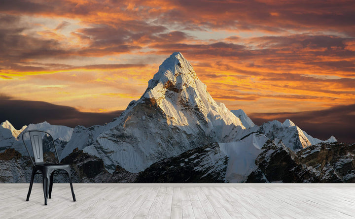 Everest wall mural on an accent wall | Walls Need Love