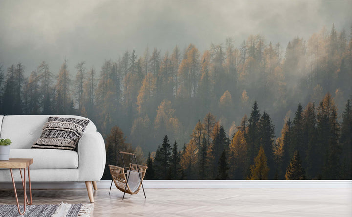 Around the Bend wall mural in a living room | Walls Need Love