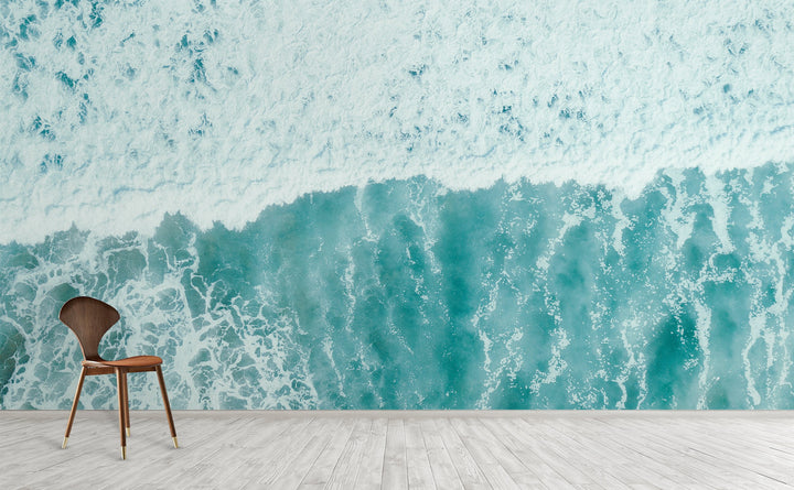 Seaside Companion wall mural on an interior wall | Walls Need Love