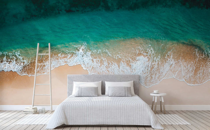 Private Island wall mural in a bedroom | Walls Need Love