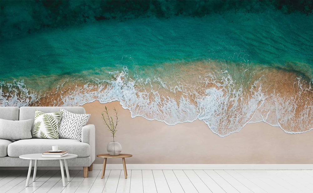 Private Island wall mural in a living room | Walls Need Love