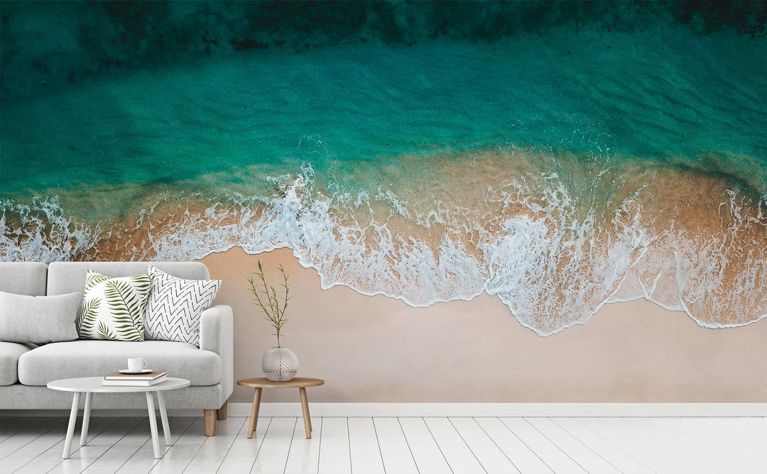 Private Island wall mural in a living room | Walls Need Love