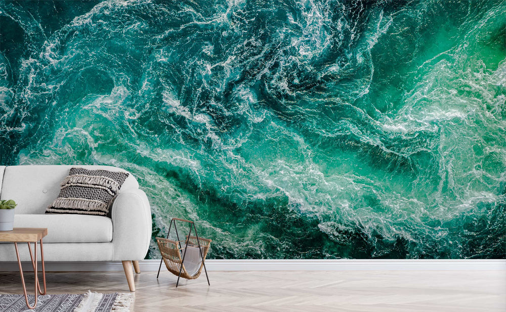 Maelstrom wall mural in a living room | Walls Need Love