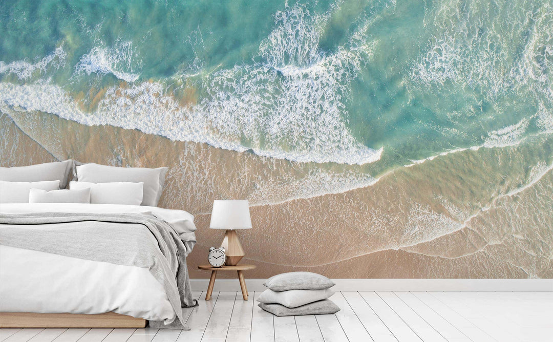 Caribbean Morning wall mural in a bedroom | Walls Need Love