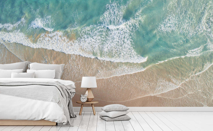 Caribbean Morning wall mural in a bedroom | Walls Need Love