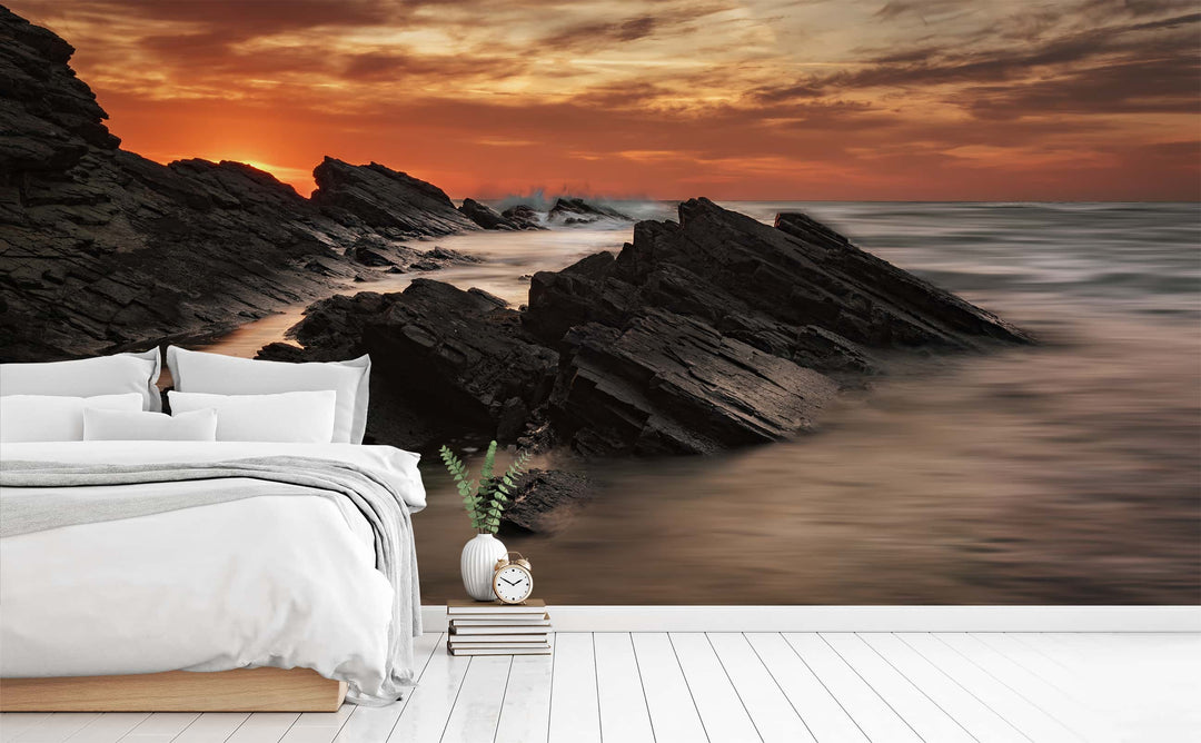 Low Tide wall mural in a bedroom | Walls Need Love