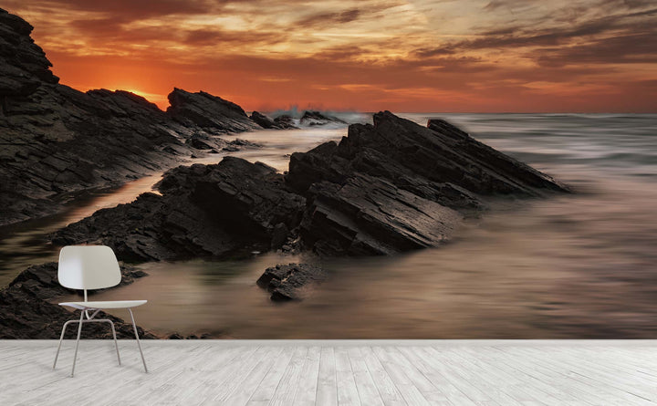 Low Tide wall mural on an interior wall | Walls Need Love
