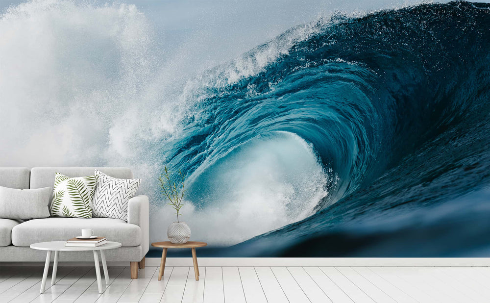 Maui Surge wall mural in a living room | Walls Need Love
