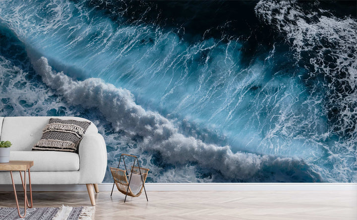 Endless Surf wall mural in a living room | Walls Need Love