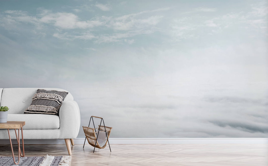 The Aeronaut wall mural in a living room | Walls Need Love