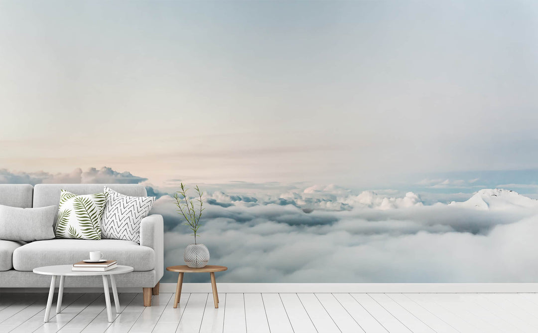 Mile High wall mural in a living room | Walls Need Love