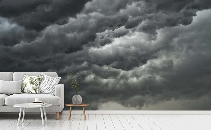 The Tempest wall mural in a living room | Walls Need Love