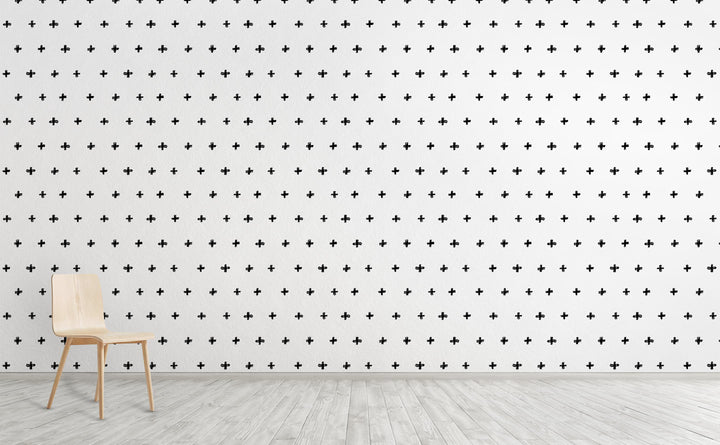 Inked Swiss Cross Wallpaper Pattern by Walls Need Love