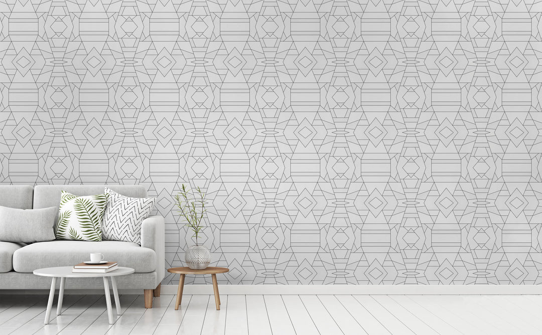 Geo White | Wallpaper