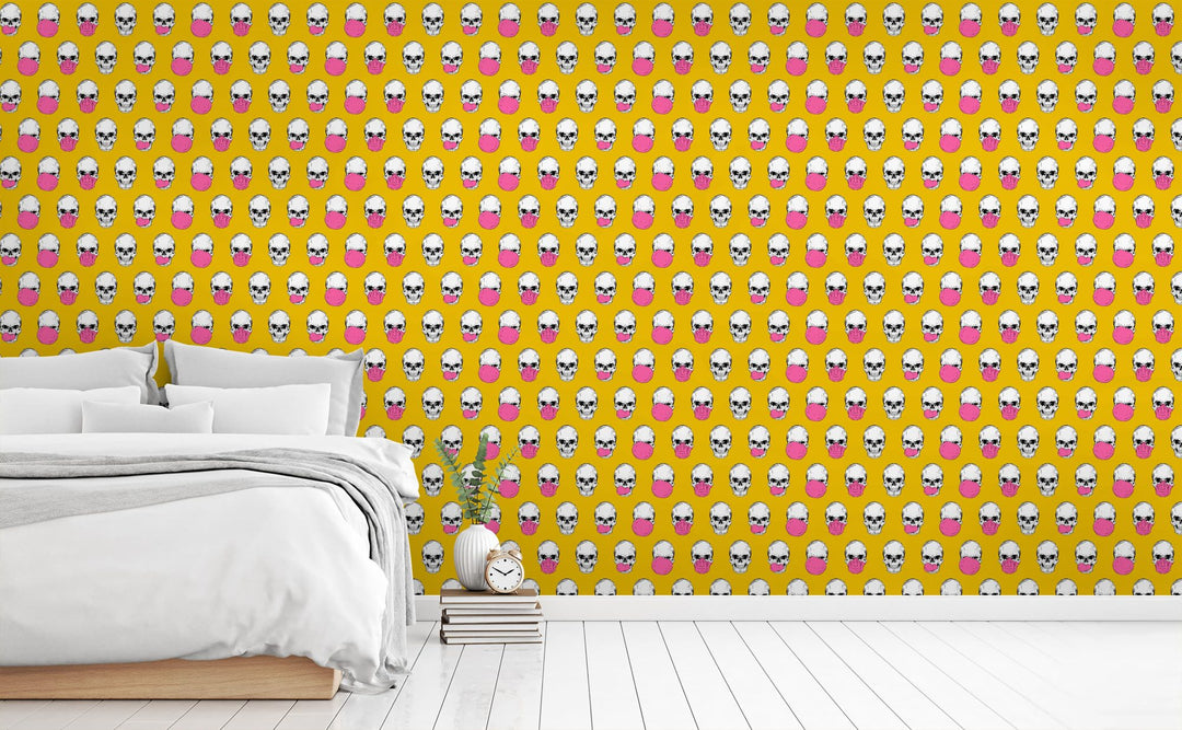 Be Refreshed Chew wallpaper in a bedroom | Walls Need Love