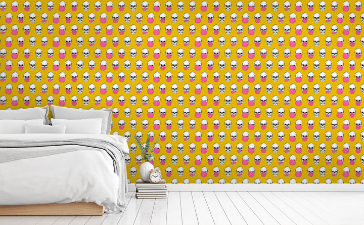 Be Refreshed Chew wallpaper in a bedroom | Walls Need Love