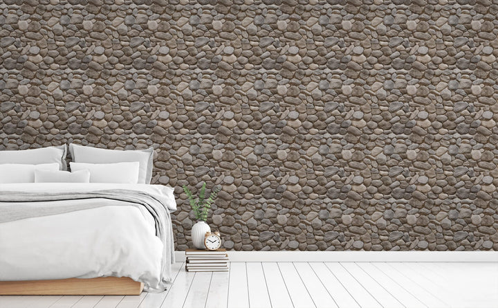 3D Stone Pattern wallpaper in a bedroom | Walls Need Love