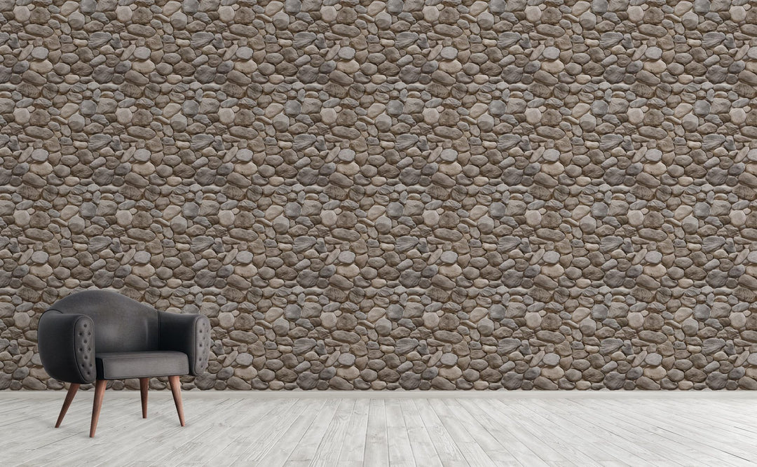 3D Stone Pattern wallpaper on an interior wall | Walls Need Love
