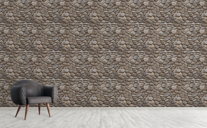 3D Stone Pattern wallpaper on an interior wall | Walls Need Love