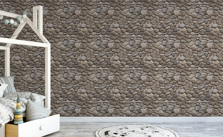 3D Stone Pattern wallpaper in a kids room | Walls Need Love
