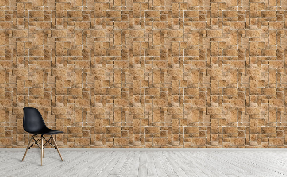 Stone Pattern wallpaper on an interior wall | Walls Need Love
