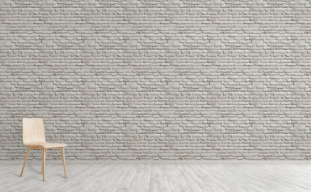 White Brick Wallpaper Pattern by Walls Need Love