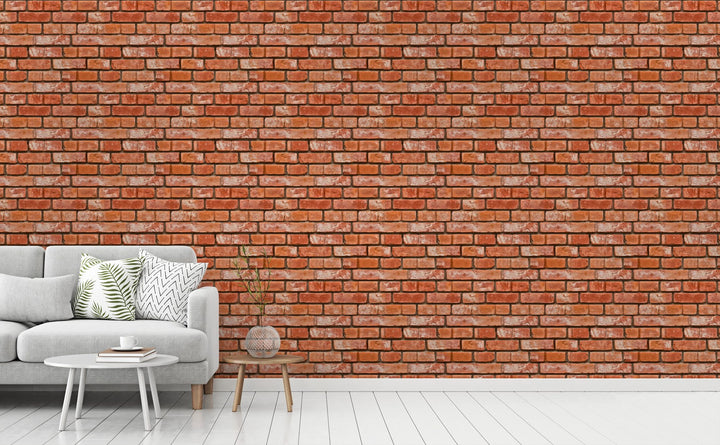 Realistic Bricks wallpaper in a living room | Walls Need Love