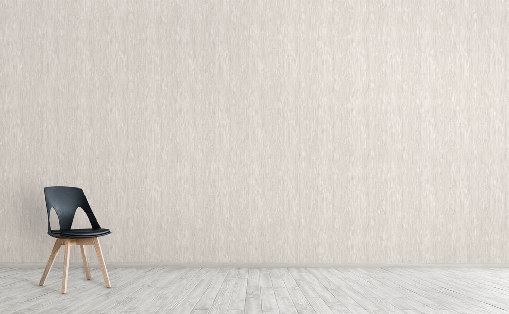 Faux White Wood Grain wallpaper on an interior wall | Walls Need Love