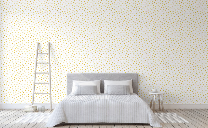 Goldidots wallpaper in a bedroom | Walls Need Love