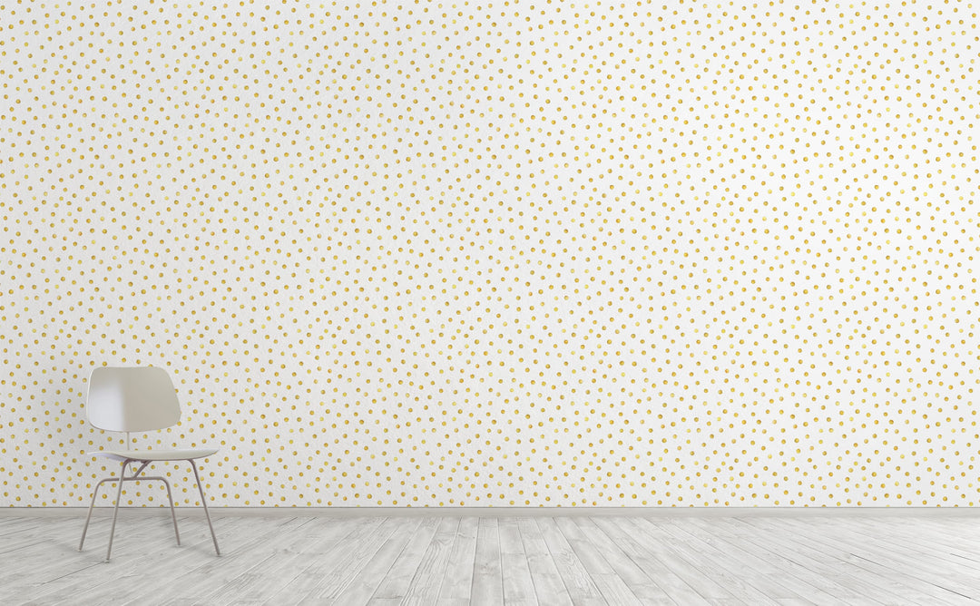 Goldidots wallpaper on an interior wall | Walls Need Love