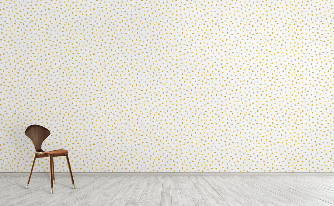 Goldidots wallpaper on an interior wall | Walls Need Love