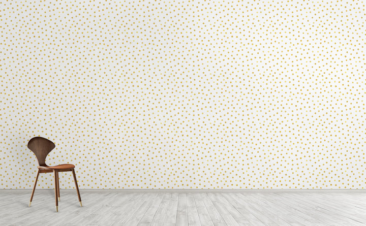 Goldidots wallpaper on an interior wall | Walls Need Love