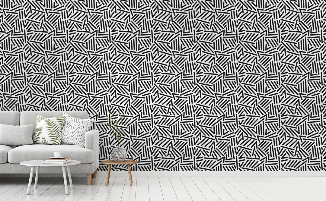 Retro Pop wallpaper in a living room | Walls Need Love