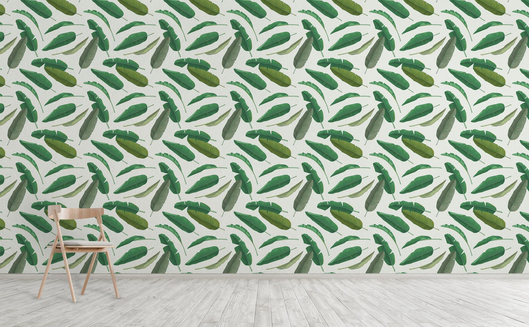 Banana Leaf wallpaper on an interior wall | Walls Need Love