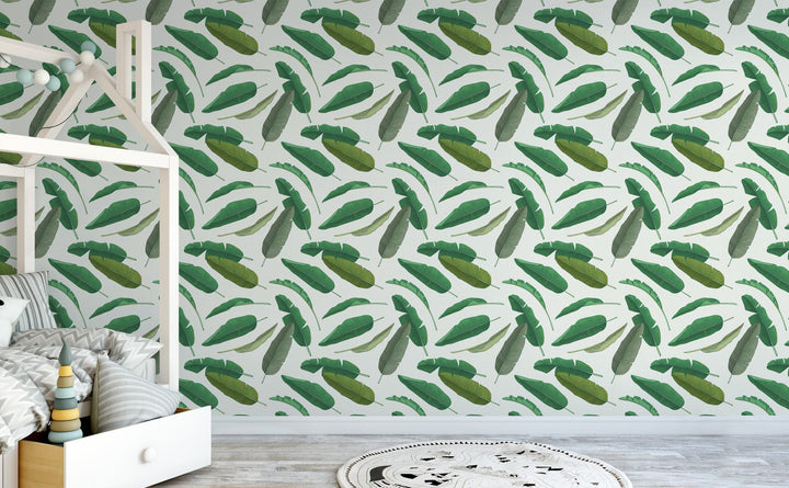 Banana Leaf wallpaper in a kids room | Walls Need Love