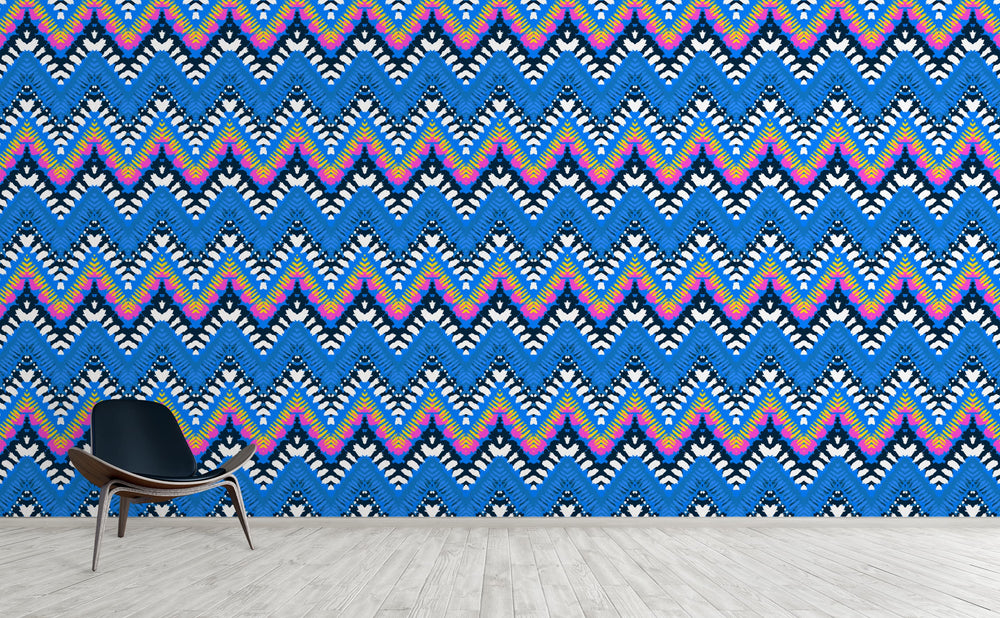 Hippie Chevron Wallpaper by Walls Need Love