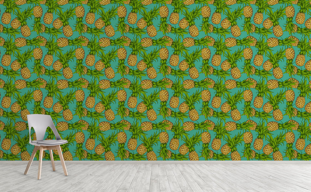 Crazy Pineapples Wallpaper Pattern by Walls Need Love