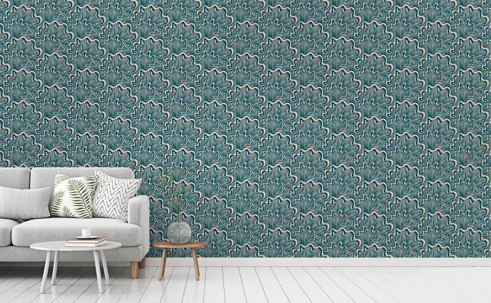 Beatnik wallpaper in a living room | Walls Need Love