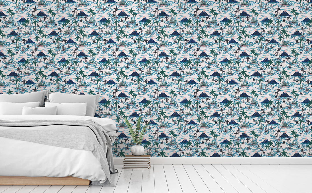 Swiss Family Robinson wallpaper in a bedroom | Walls Need Love