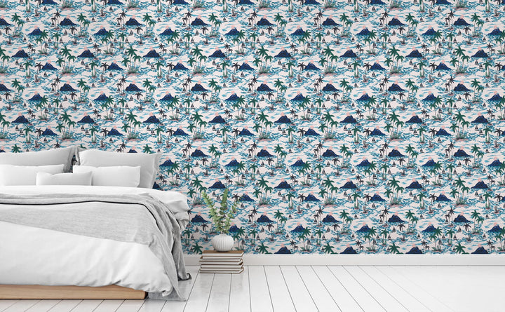 Swiss Family Robinson wallpaper in a bedroom | Walls Need Love