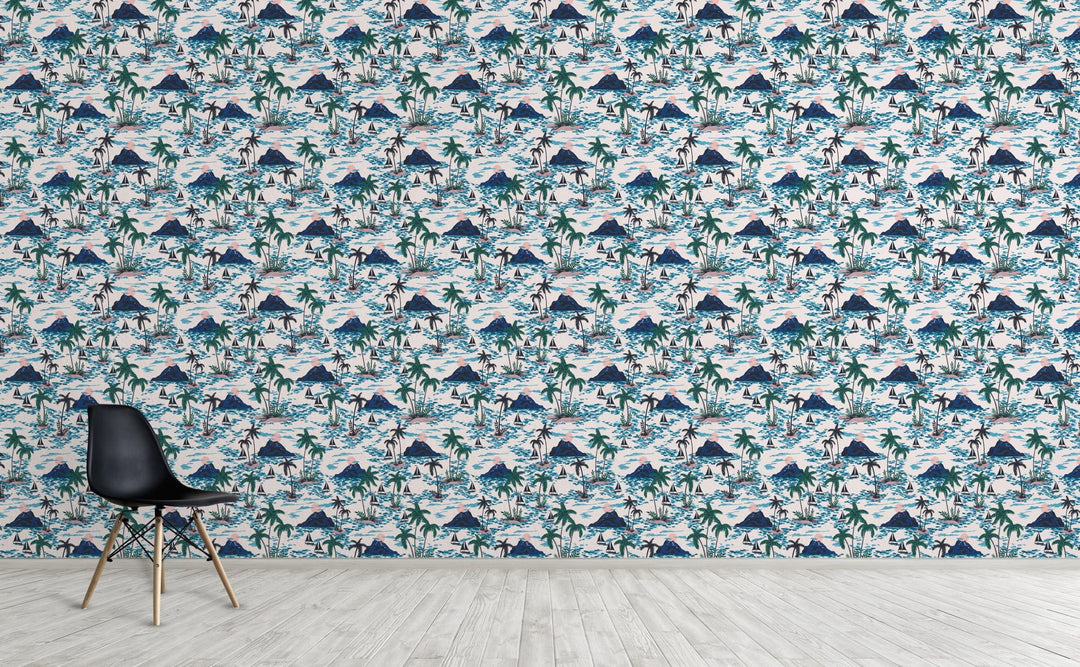Swiss Family Robinson wallpaper on an interior wall | Walls Need Love