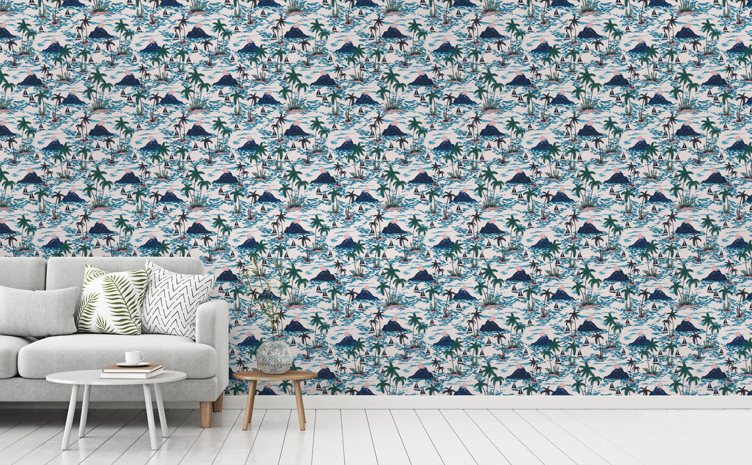 Swiss Family Robinson wallpaper in a living room | Walls Need Love