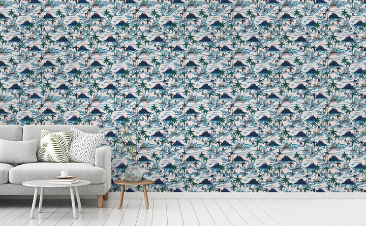 Swiss Family Robinson wallpaper in a living room | Walls Need Love