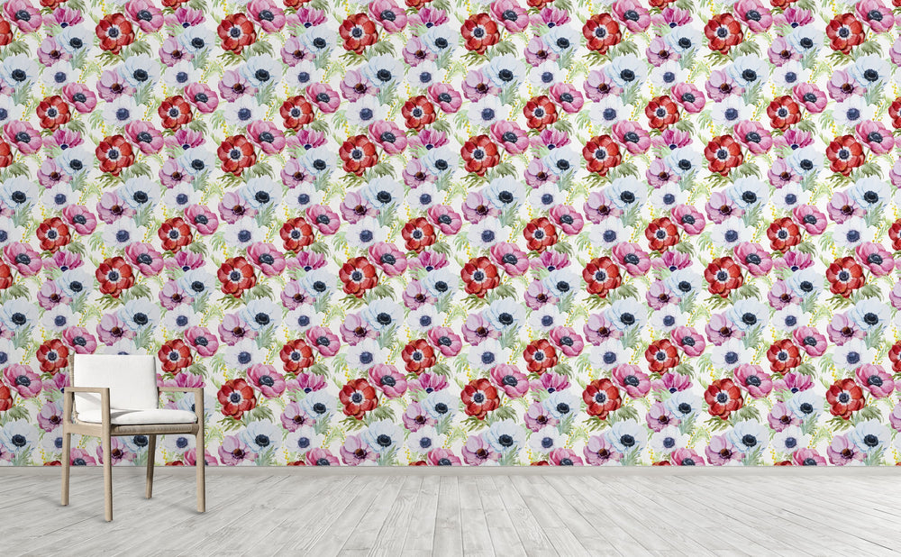 Plentiful Poppies Wallpaper by Walls Need Love